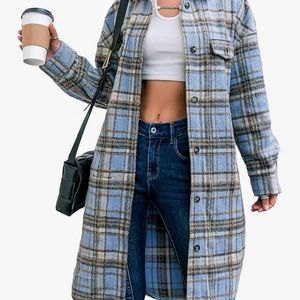 Calf length, flannel Jacket